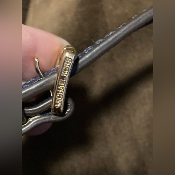 Michael Kors brand, dark blue, crossbody purse. - Picture 4 of 11